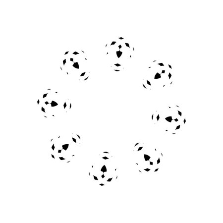 Ornamental Motive Pattern Circle-Shaped. Decoration for Interior, Exterior, Carpet, Textile, Garment, Silk, Tile, Plastic, Paper, Wrapping, Wallpaper, Sofa, Background, Ect.のイラスト素材