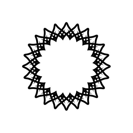 Ornamental Motive Pattern, Artistic Circle-Shaped, Modern Contemporary Mandala, for Decoration, Background, Decoration or Graphic Design Element. Vector Illustrationのイラスト素材