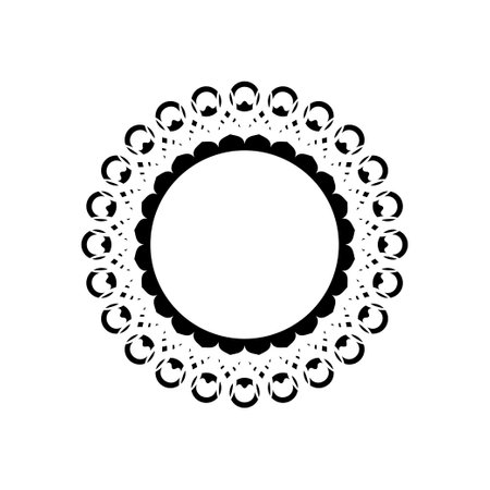 Ornamental Motive Pattern, Artistic Circle-Shaped, Modern Contemporary Mandala, for Decoration, Background, Decoration or Graphic Design Element. Vector Illustrationのイラスト素材