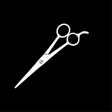 Scissors Silhouette for Pictogram, Art Illustration, Website, Apps, Logo Type or Graphic Design Element. Vector Illustrationのイラスト素材