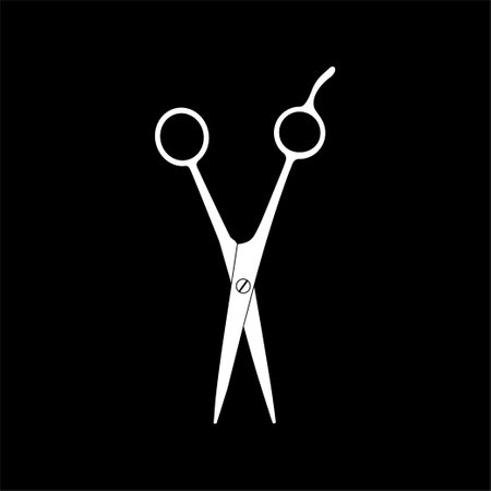 Scissors Silhouette for Pictogram, Art Illustration, Website, Apps, Logo Type or Graphic Design Element. Vector Illustrationのイラスト素材