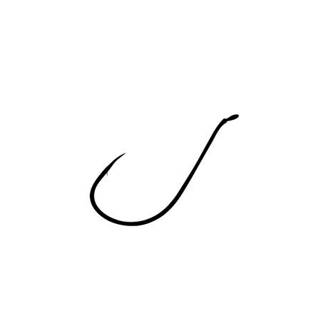 Fish Hook Silhouette for Art Illustration, Icon, Symbol, Apps, Website, Pictogram, Logo Type, or Graphic Design Element. Vector Illustrationのイラスト素材