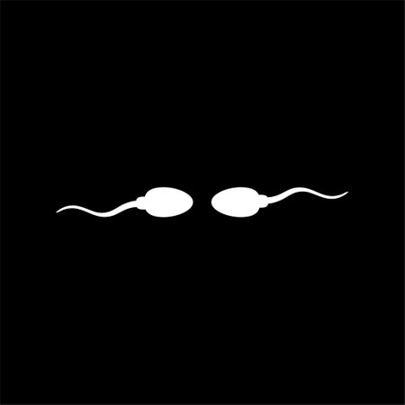 Silhouette of the Spermatozoa for Icon, Symbol, Art Illustration, Pictogram, Apps, Website, Logo Type or Graphic Design Element. Vector Illustrationのイラスト素材
