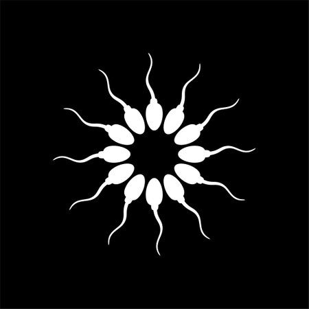 Silhouette of the Spermatozoa for Icon, Symbol, Art Illustration, Pictogram, Apps, Website, Logo Type or Graphic Design Element. Vector Illustrationのイラスト素材