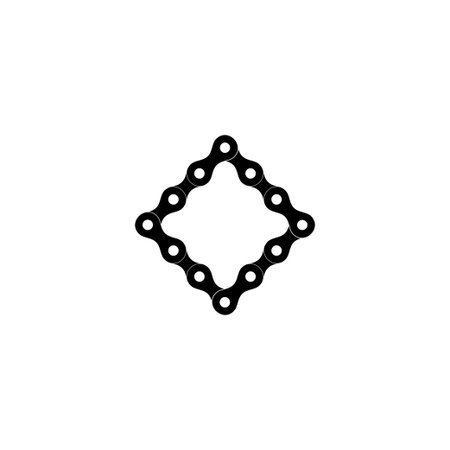 Composition of the Silhouette of the Chain for Motorcycle, Bike or Bicycle, Machinery, can use for Art Illustration, Logo Type, Pictogram, Website or Graphic Design Element.のイラスト素材