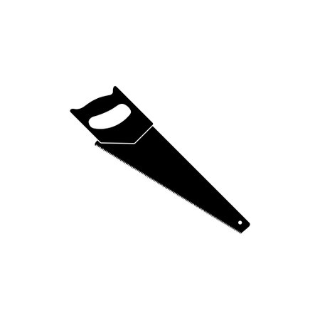 Hand Saw Silhouette, can use for Icon, symbol, Art Illustration, Logo Gram, Pictogram, Apps, Website, or Graphic Design Element. Vector Illustrationのイラスト素材
