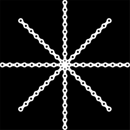 Composition of the Silhouette of the Chain for Motorcycle, Bike or Bicycle, Machinery, can use for Art Illustration, Logo Type, Pictogram, Website or Graphic Design Element.のイラスト素材