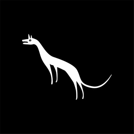 Wolf Naive Illustration for Logo Gram, Art Illustration or Graphic Design Element. Vector Illustrationのイラスト素材