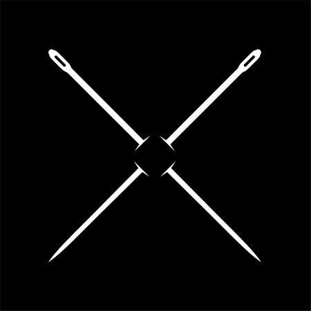 Needle Silhouette, can use for Art Illustration, Logo Gram, Logo Type, Pictogram, Website, Apps, or Graphic Design Element. Vector Illustrationのイラスト素材