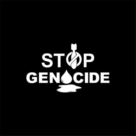 Stop Genocide Sign, can use for Poster Design, Banner, Sticker, T-Shirt, Website, Art Illustration, News Illustration or for Graphic Design Element. Vector Illustrationのイラスト素材