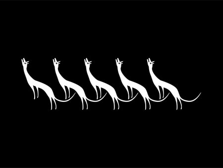 A Pack of Wolves, Naive Illustration, can use for Logo Gram, Art Illustration, Decoration, Ornate or Graphic Design Element. Vector Illustrationのイラスト素材