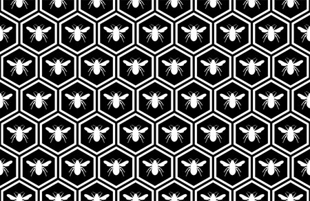 Seamless Honeycomb Shape Motifs Pattern, Beehive or Bee House Form, can use for Decoration, Ornate, Carpet Pattern, Fashion, Textile, Tile, Mosaic, Wallpaper, Cover, Backgroundのイラスト素材