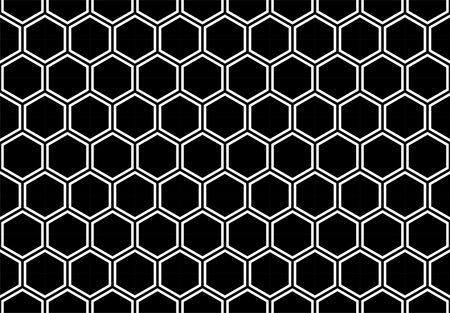 Seamless Honeycomb Shape Motifs Pattern, Beehive or Bee House Form, can use for Decoration, Ornate, Carpet Pattern, Fashion, Textile, Tile, Mosaic, Wallpaper, Background, etc.のイラスト素材