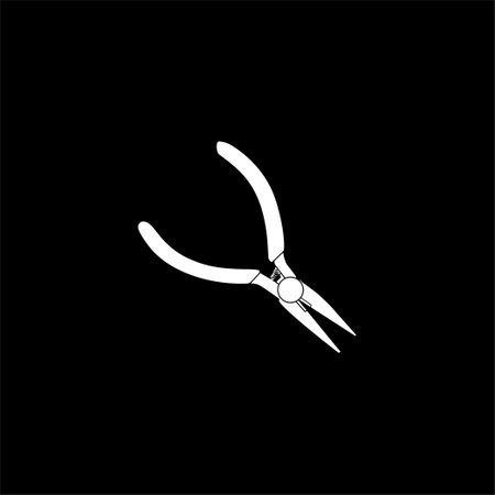 Pliers Silhouette, Flat Style, can use for Pictogram, Logo Gram, Art Illustration, Apps, Website, Icon, Symbol or Graphic Design Element. Vector Illustrationのイラスト素材