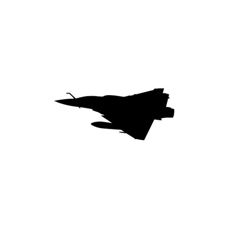 Silhouette of the Jet Fighter, Fighter aircraft are military aircraft designed primarily for air-to-air combat. Vector Illustrationのイラスト素材