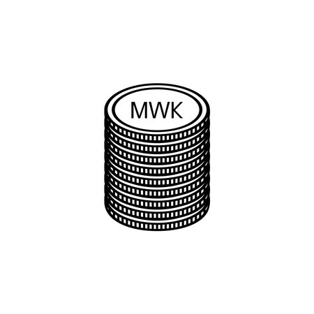 Malawi Currency Symbol, Malawian Kwacha Icon, MWK Sign. Vector Illustrationのイラスト素材