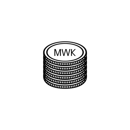 Malawi Currency Symbol, Malawian Kwacha Icon, MWK Sign. Vector Illustrationのイラスト素材