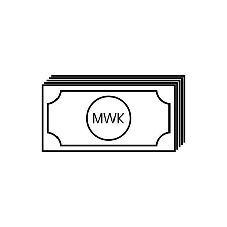 Malawi Currency Symbol, Malawian Kwacha Icon, MWK Sign. Vector Illustrationのイラスト素材