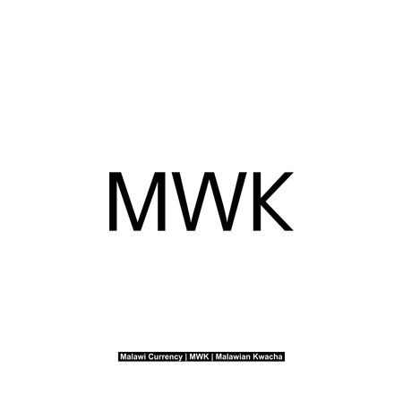 Malawi Currency Symbol, Malawian Kwacha Icon, MWK Sign. Vector Illustrationのイラスト素材