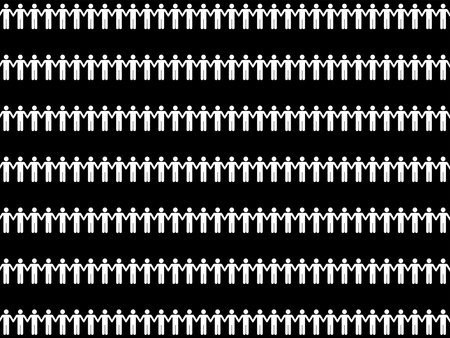 Human Shape Join Hands, can use for Decoration, Wallpaper, Cover, Wrapping, Carpet Pattern, Fashion, Fabric, Textile or Graphic Design Element. Vector Illustrationのイラスト素材