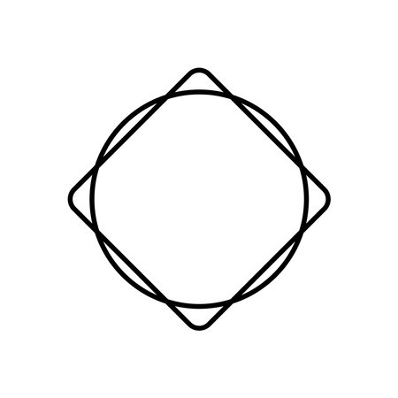 Circle and Rhombus Shape Composition, can use for Logo Gram, Apps, Website, Decoration, Ornate, Frame Work, Cover, Art Illustration, or Graphic Design Element. Vector Illustrationのイラスト素材