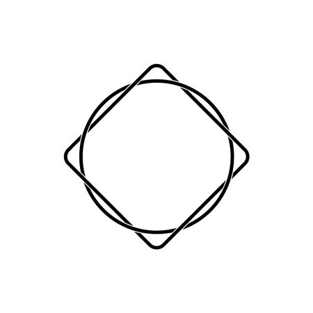 Circle and Rhombus Shape Composition, can use for Logo Gram, Apps, Website, Decoration, Ornate, Frame Work, Cover, Art Illustration, or Graphic Design Element. Vector Illustrationのイラスト素材