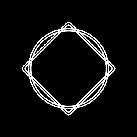 Circle and Rhombus Shape Composition, can use for Logo Gram, Apps, Website, Decoration, Ornate, Frame Work, Cover, Art Illustration, or Graphic Design Element. Vector Illustrationのイラスト素材