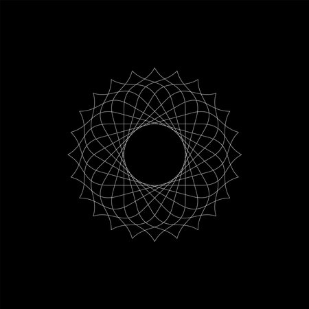 Ornamental Circle Shape, Contemporary Mandala, Optical Illusion, can use for Decoration Ornate, Wallpaper, Background, Textile, Tile, Paper Print, Carpet Pattern or Graphic Designのイラスト素材