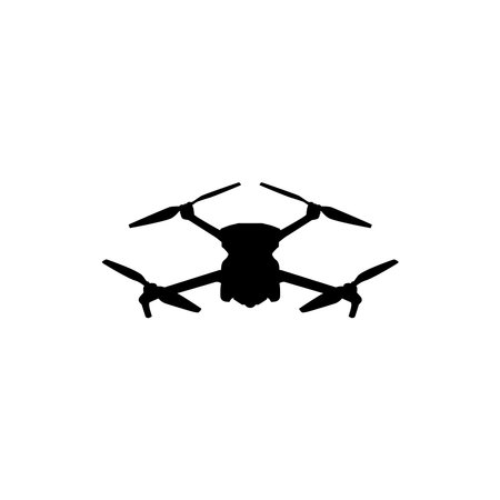 Drone Camera or UAV Silhouette, Flat Style, Can use for Art Illustration, Apps, Website, Pictogram, Logo Gram, or Graphic Design Element. Vector Illustrationのイラスト素材