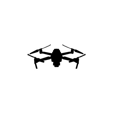 Drone Camera or UAV Silhouette, Flat Style, Can use for Art Illustration, Apps, Website, Pictogram, Logo Gram, or Graphic Design Element. Vector Illustrationのイラスト素材