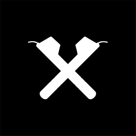 'Canting' Silhouette, Canting is a pen-like tool used to apply liquid hot wax in the batik-making process in Indonesia, more precisely 'batik tulis' or hand-drawn batik.のイラスト素材