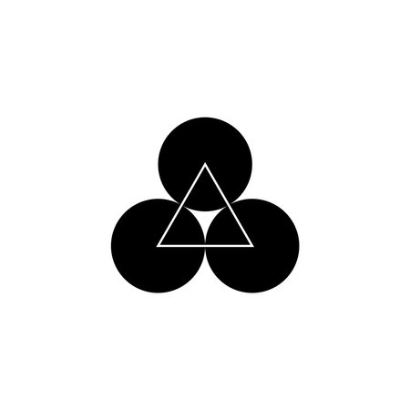 Triangle Shape in the 3 Circle Shape, can use for Logo Gram, Website, Ornate, Decoration or Graphic Design Element. Vector Illustrationのイラスト素材