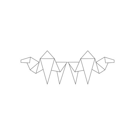 Pair Camel Polygonal Lines, can use for Logo, Pictogram, Animal Figure, Website, Apps, or Graphic Design Element. Vector Illustrationのイラスト素材