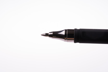 Close up of a Ballpoint pen on a white backgroundの写真素材
