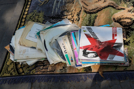 Books of old times are  in the bazaar for sale