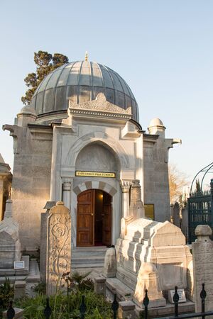 Art in stone of Ottomantime  tomb in cemeteryのeditorial素材