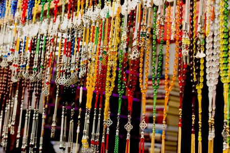 Set of praying beads of various colorsの写真素材