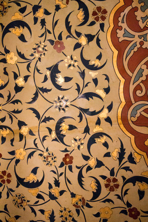 Example of Ottoman art patterns applied on stoneの写真素材