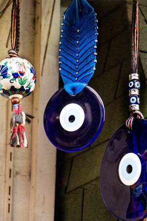 Evil eye bead as Amulet souvenir  from Turkeyの写真素材