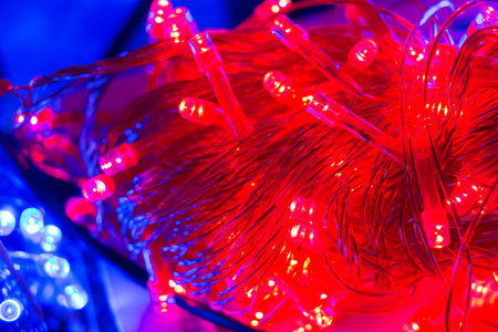 Christmas lights and party lights of a certain typeの写真素材