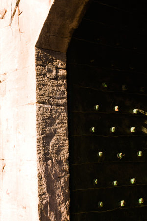 Ottoman styled geometric patterns on  metal doorsの写真素材