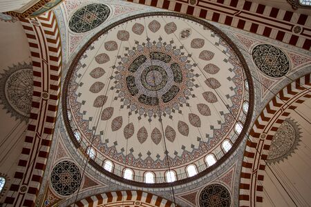 Inner view of dome in Ottoman architecture  in, Istanbul, Turkeyのeditorial素材