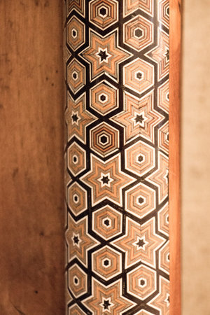 Ottoman art in geometric patterns on wood