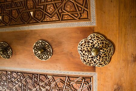 Ottoman art in geometric patterns on woodのeditorial素材