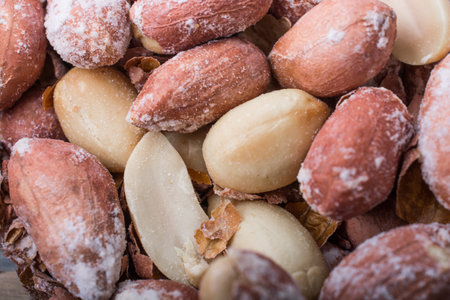 Cleared peanuts baked and salted ready to eat