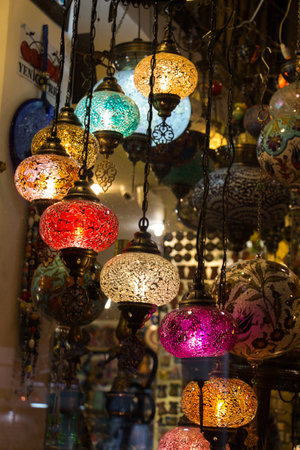 Mosaic Ottoman lamps from Grand Bazaar in  Istanbul