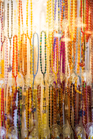 Set of praying beads of various colorsの写真素材