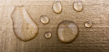 Water drops on a solid  surfaceの写真素材