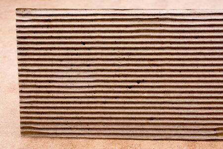 Corrugated cardboard edges texture as an Industrial backgroundの写真素材