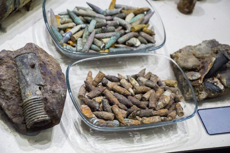 Old rusty bullet ammunition from the dardanelles war